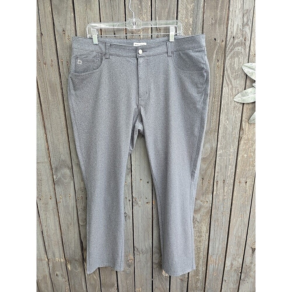 Peter Millar Men’s Gray Performance Golf Pants Size 38x30 Stretch Casual